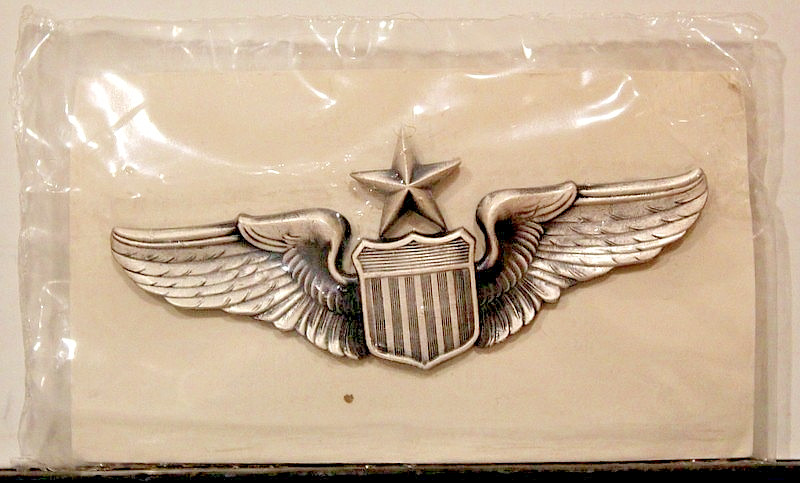 USAF US Air Force Senior Pilot Wings Badge Insignia Large Sized Oxidized