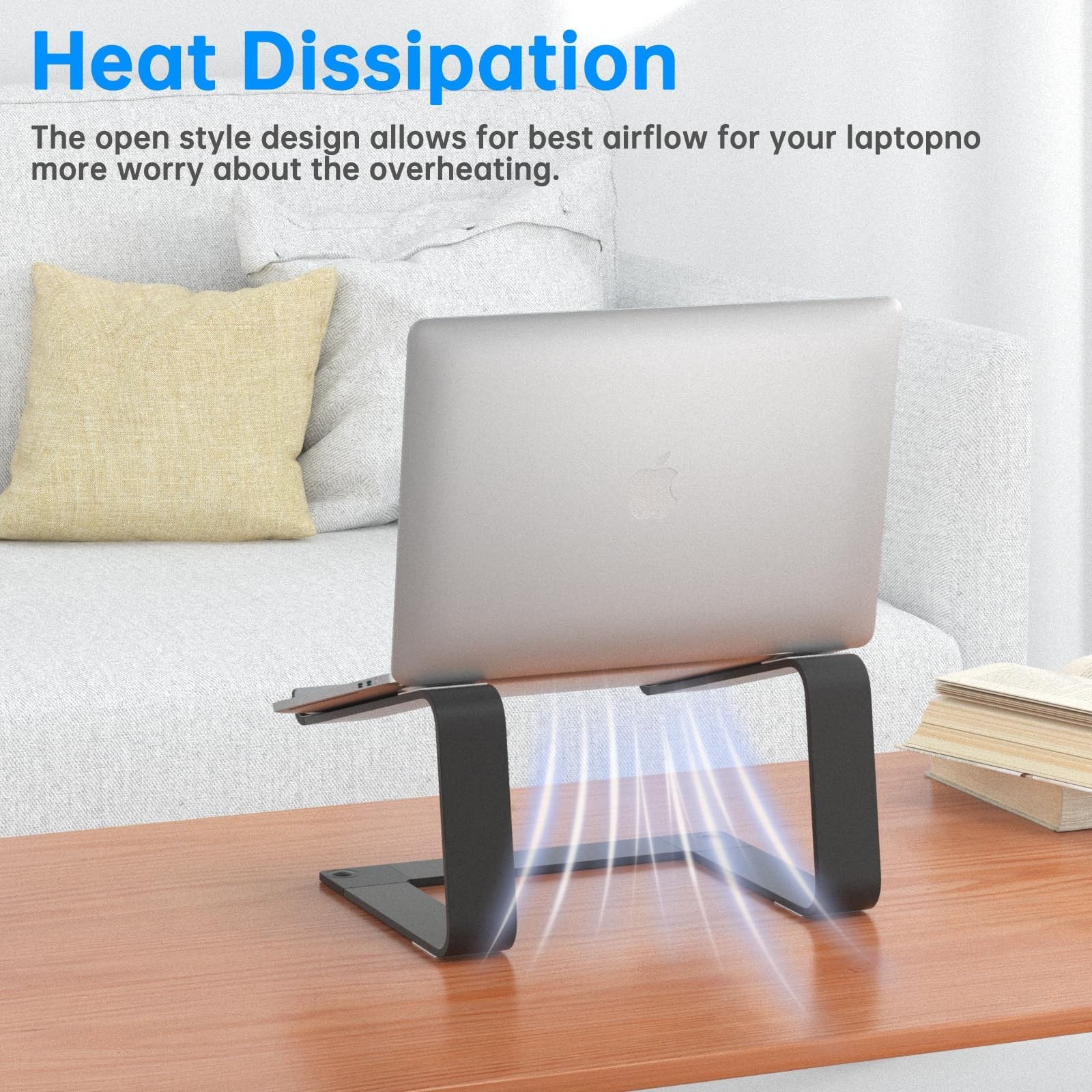 Laptop Stand for Desk Portable Computer Riser Metal Notebook Holder Printer S...