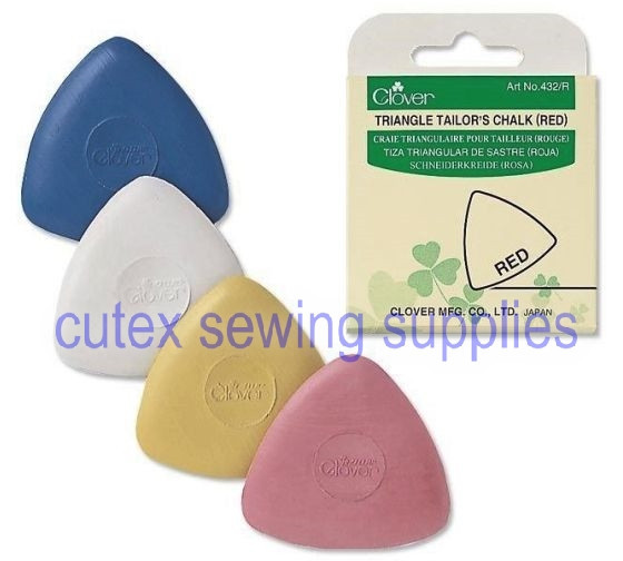 Clover Triangle Tailor's Chalk White / Yellow / Blue / Red #432