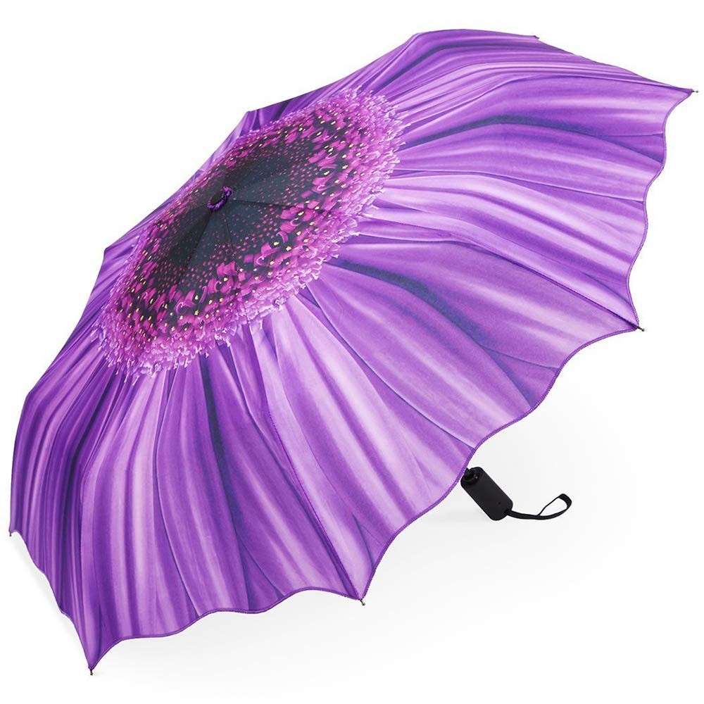 Windproof Travel Umbrellas - Lightweight Automatic Compact Folding Umbrellas ...