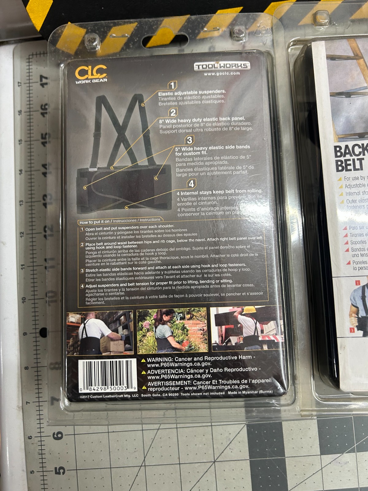 NOS 2-pack lot CLC Tool Works Elastic Back Support Belt Gear Size SMALL & MEDIUM