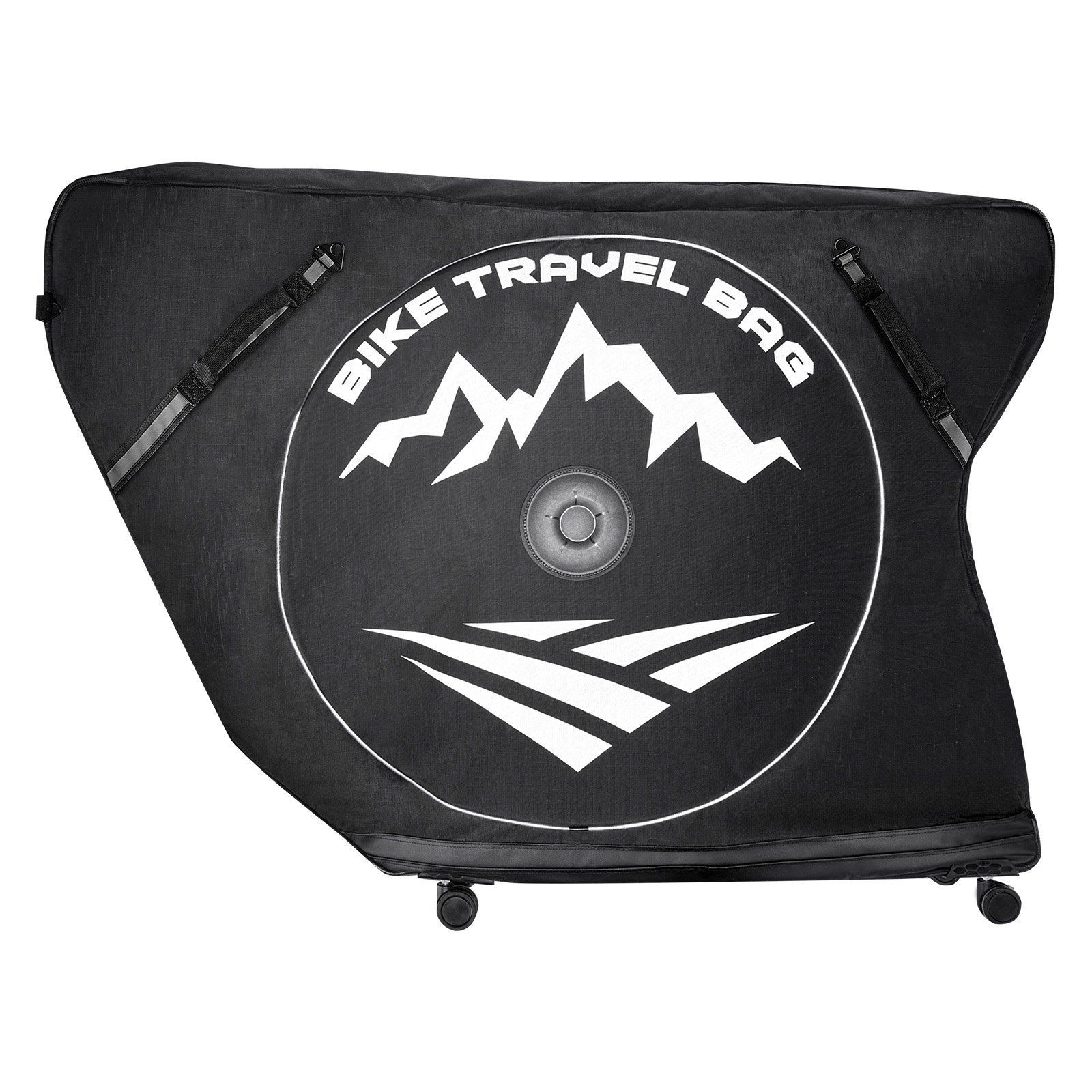 Triathlon Bike Travel Bag w/ TSA Lock, Dual Zipper, 42in Wheelbase Max