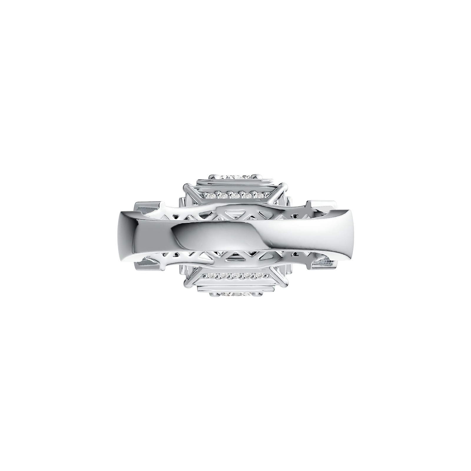 Sterling Silver Semi Mount Ring Setting Round RD 5x5mm SQ 4x4mm