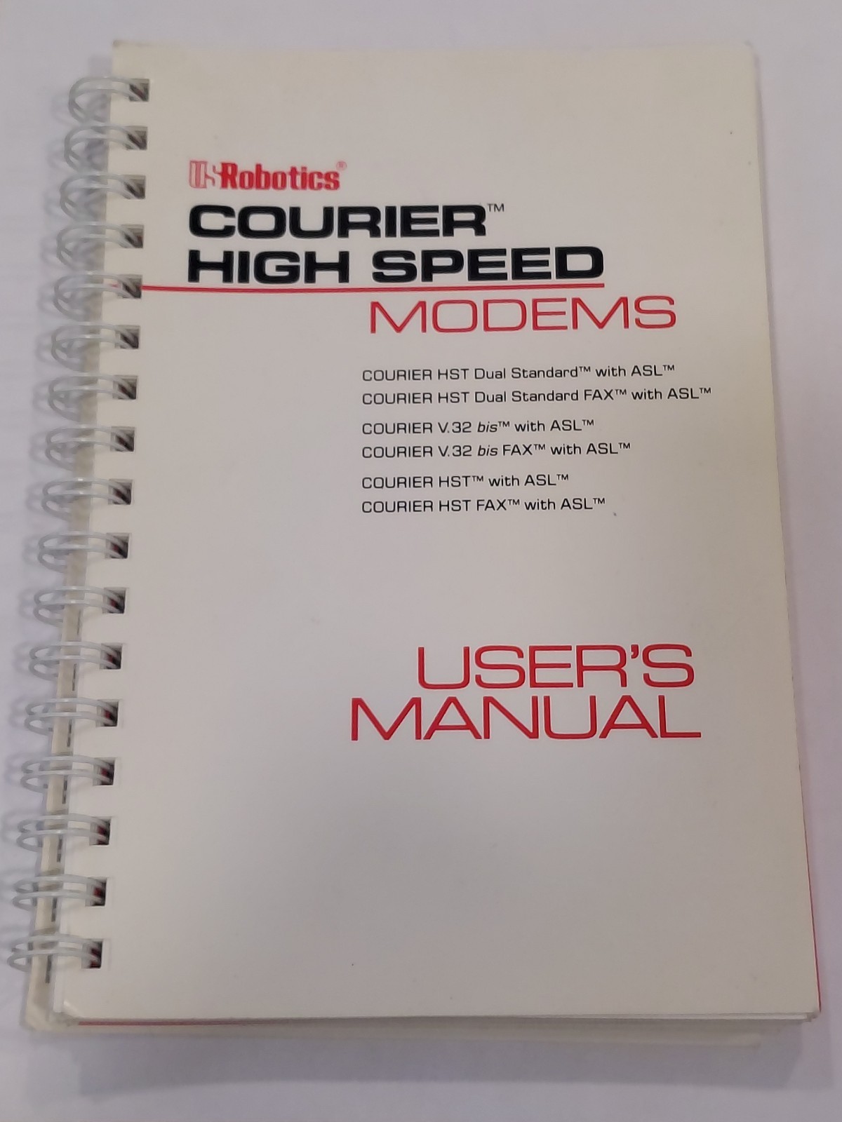 Vintage Robotics Courier High Speed Modems User's Manual, 1992, 1.015.544 Rev. B