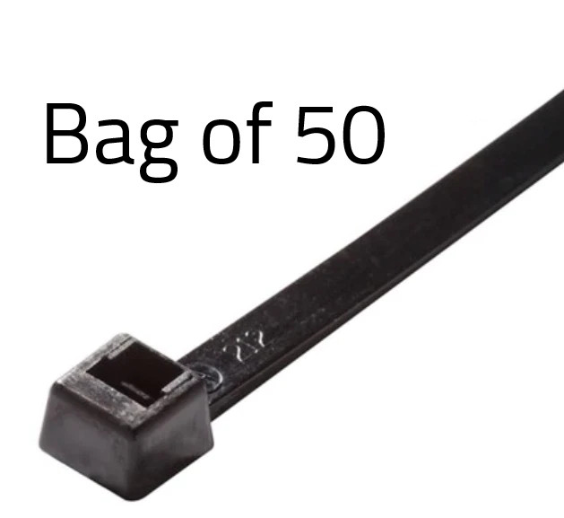 (50) Act Al-24-175-0-L Cable Tie 24″ Heavy Duty 175# Black