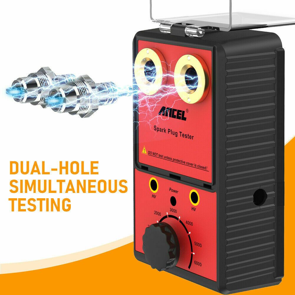 Ancel Car Spark Plug Tester Ignition Auto Diagnostic Tool Double Hole Analyzer