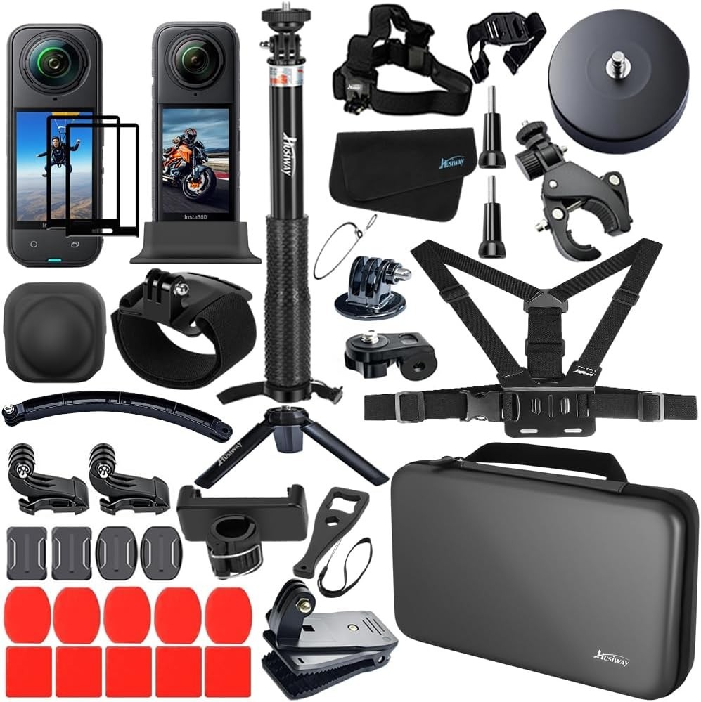 Complete Insta360 X5/X4 Bundle with Tripod & Chest Strap-~