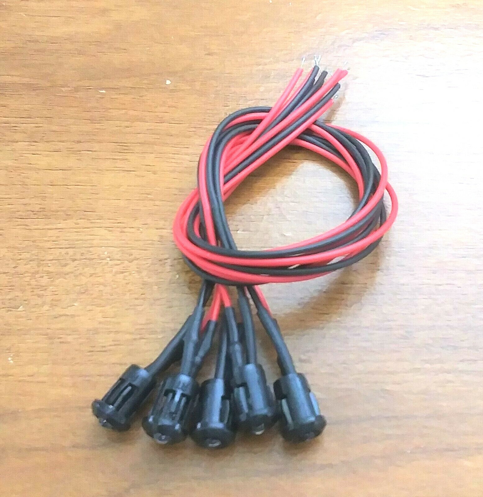 5 Super Bright 12 volt Red LED 1/4" Snap-In Mini Marine Grade Courtesy Lights