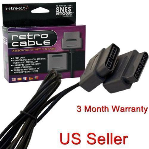 NEW EXTENSION CABLE FOR SNES SUPER NINTENDO CONTROLLER