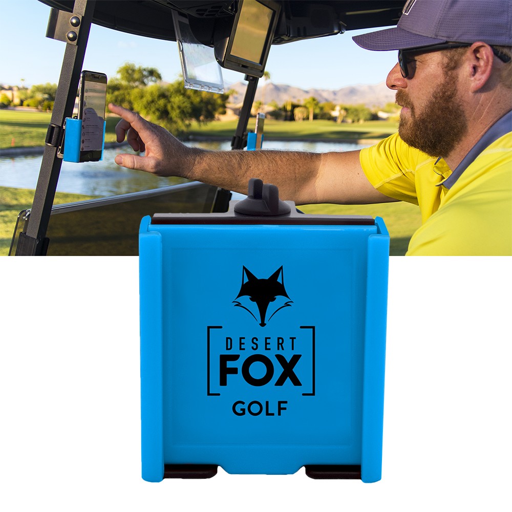 Desert Fox Golf Phone Caddy in Blue - Golf Phone Caddie Smart Phone Holder