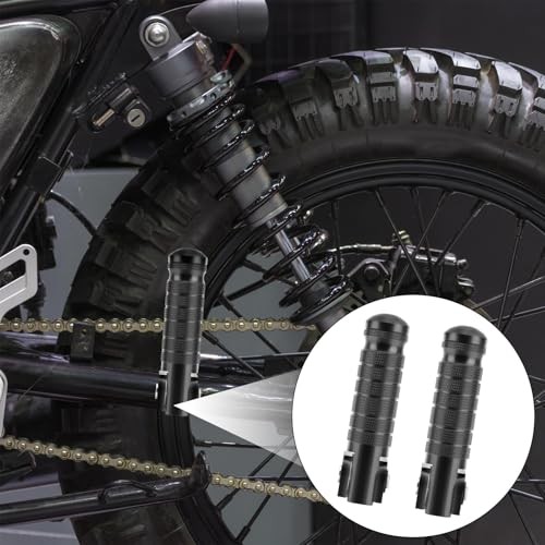 2pcs M8 Cnc Motorcycle Foot Pegs, 90 Degree Foldable Motorcycle Pedals