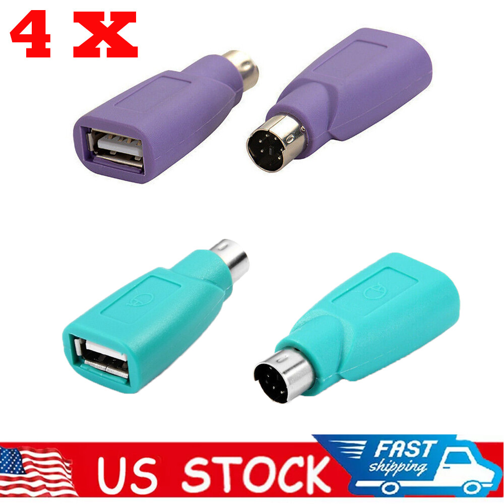 PS/2 PS2 Male to USB Female Adapter Converter Connector For Computer PC Keyboard
