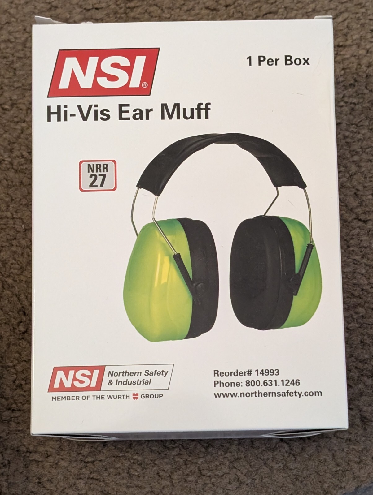 NSI Brand Hi-Vis Ear Muff! NRR 27 Ear Muff! Brand NEW Hi-Vis Ear Muff!