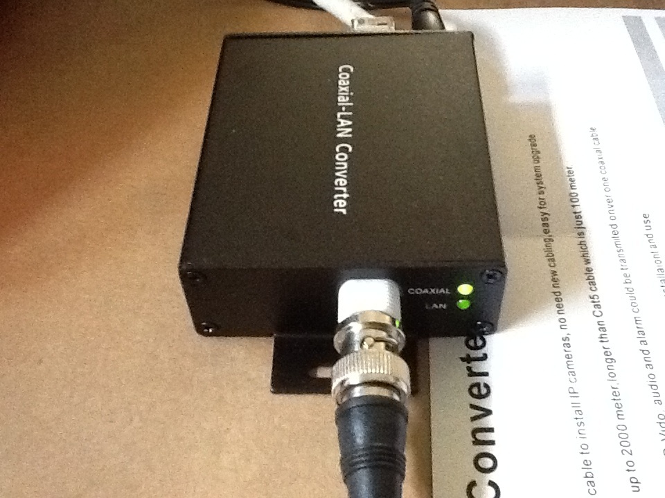 IP camera Converter  Coax to ethernet Cat-5  Network  Any two wire EPOE