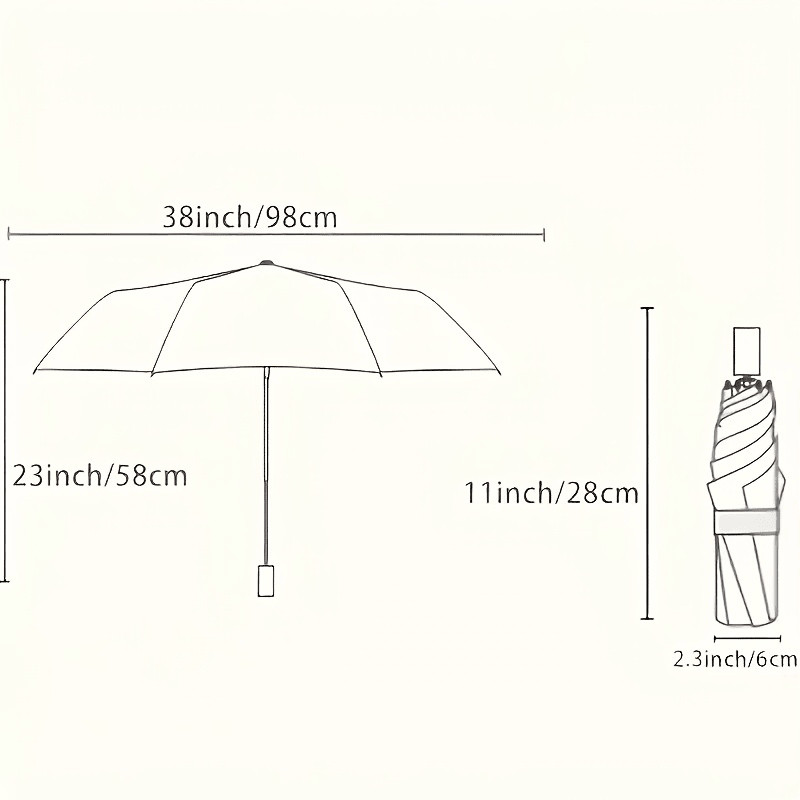 Folding Umbrella Automatic Windproof Compact Travel Sun Rain Women Men