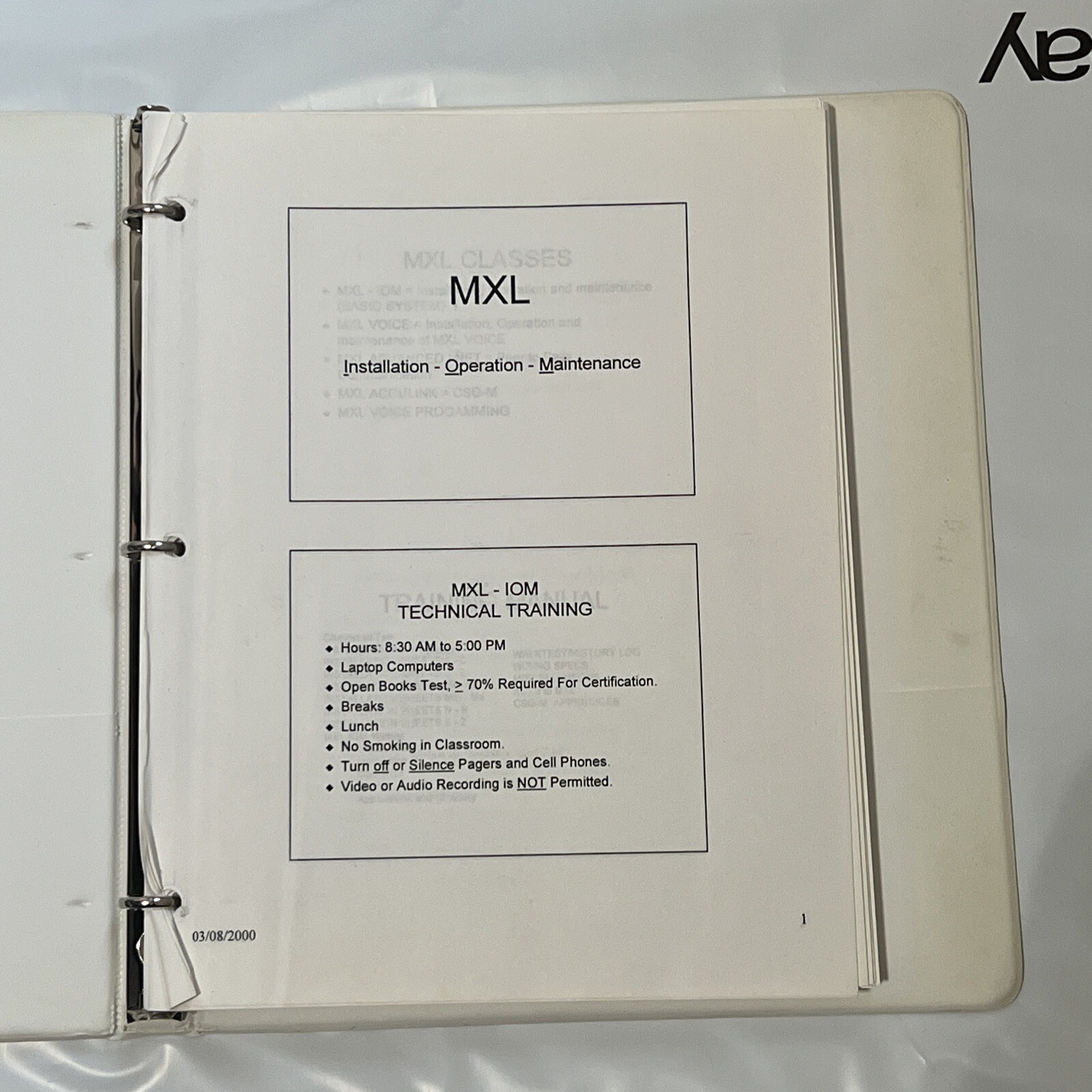 Siemens MXL/MXLV Control Panel Operation, Installation, & Maintenance Manual