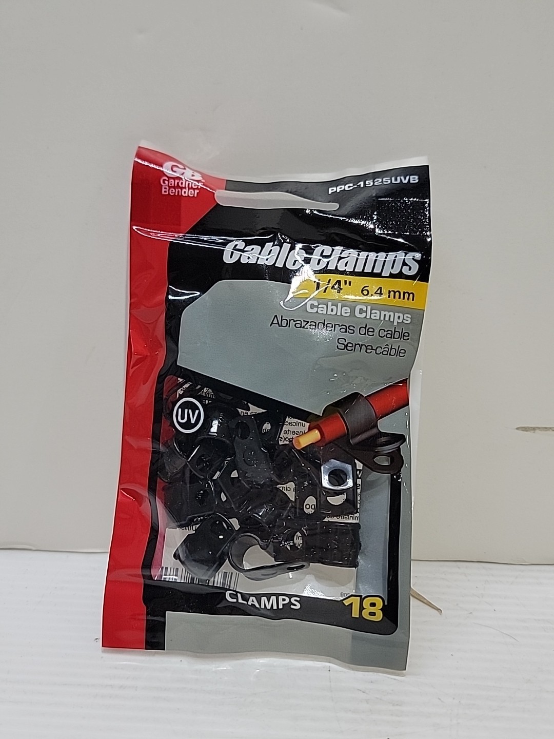 18 Pack Gardner Bender Cable Clamps 1/4" 6.4mm