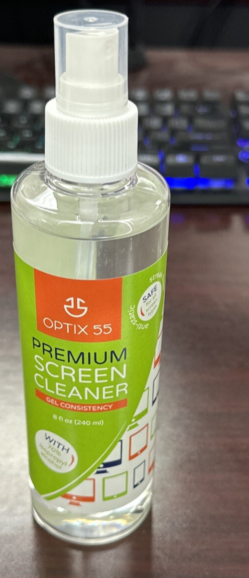 NEW Optix 55 Premium Screen Cleaner Gel Consistency 8fl oz  70% Isopropyl