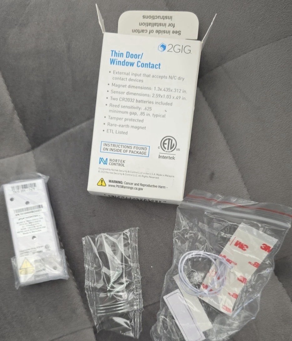 2gig DW10E Wireless Thin Door & Window Sensor