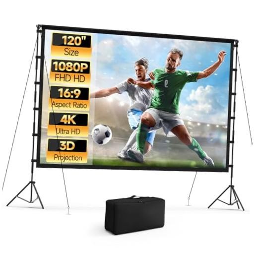 Projector Screen with Stand6:9 4K HD Portable Projector Screen, 120 Inch 1