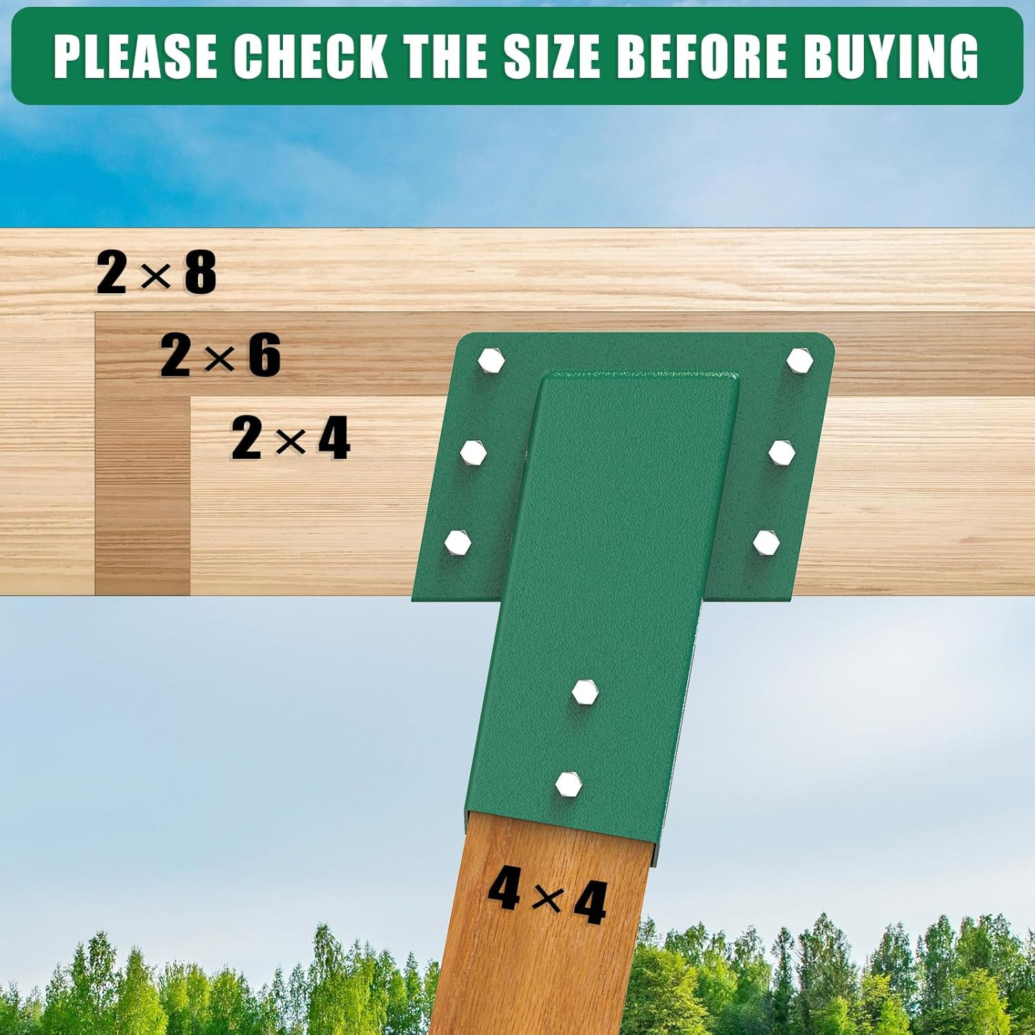 Deer Stand Brackets 4-Pack, Outdoor 4X4 Compound Angle Brackets, Elevator Bracke