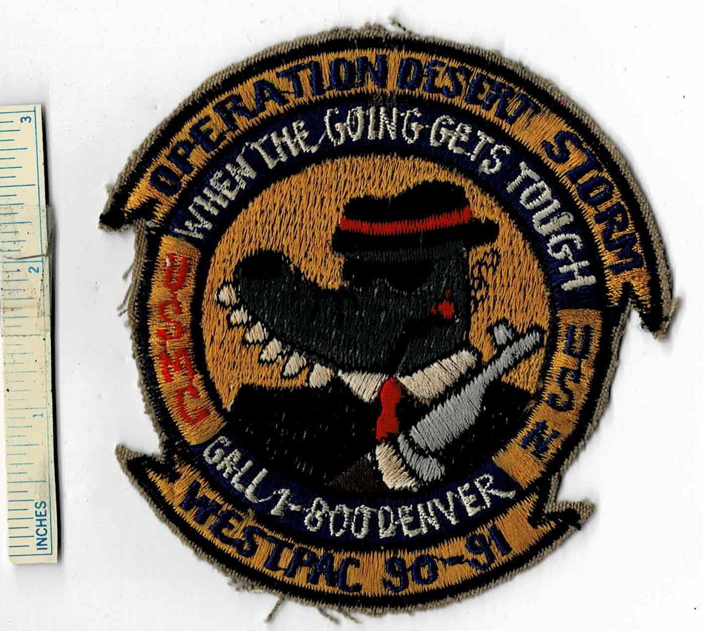 Persian Gulf War USS DENVER LPD-9 Desert Storm Amphib Transport Dock Navy Patch
