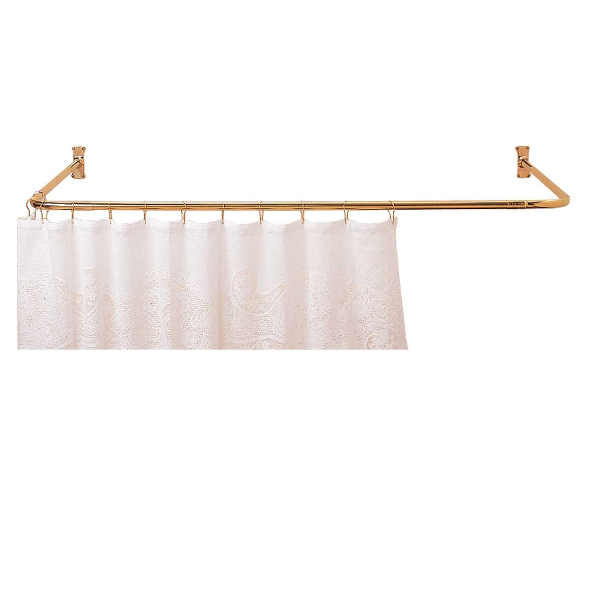 Shower Curtain Rod Bright Solid Brass 3 Sided Shower Rod Renovators Supply