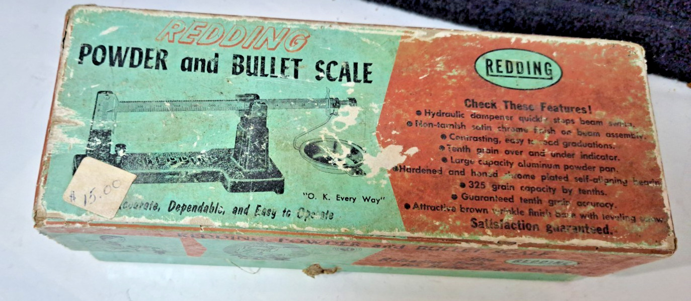 Vtg REDDING ~ POWDER AND BULLET SCALE ~ 1950's