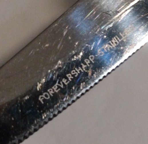 Steak Knives ORIGINAL BOX Sheffield England Forever Sharp BAKELITE? 5 -1 MISSING
