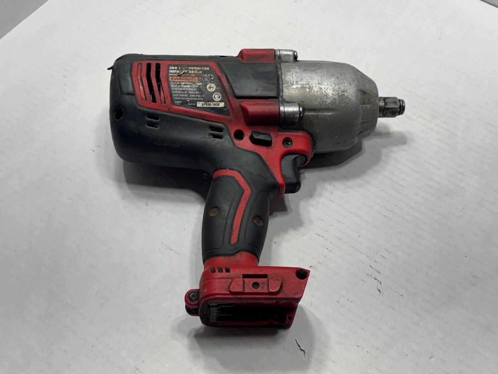 EARTHQUAKE XT [EQ12XT-20V] 20V 1/2" CORDLESS IMPACT WRENCH - [TOOL ONLY] "POOR"