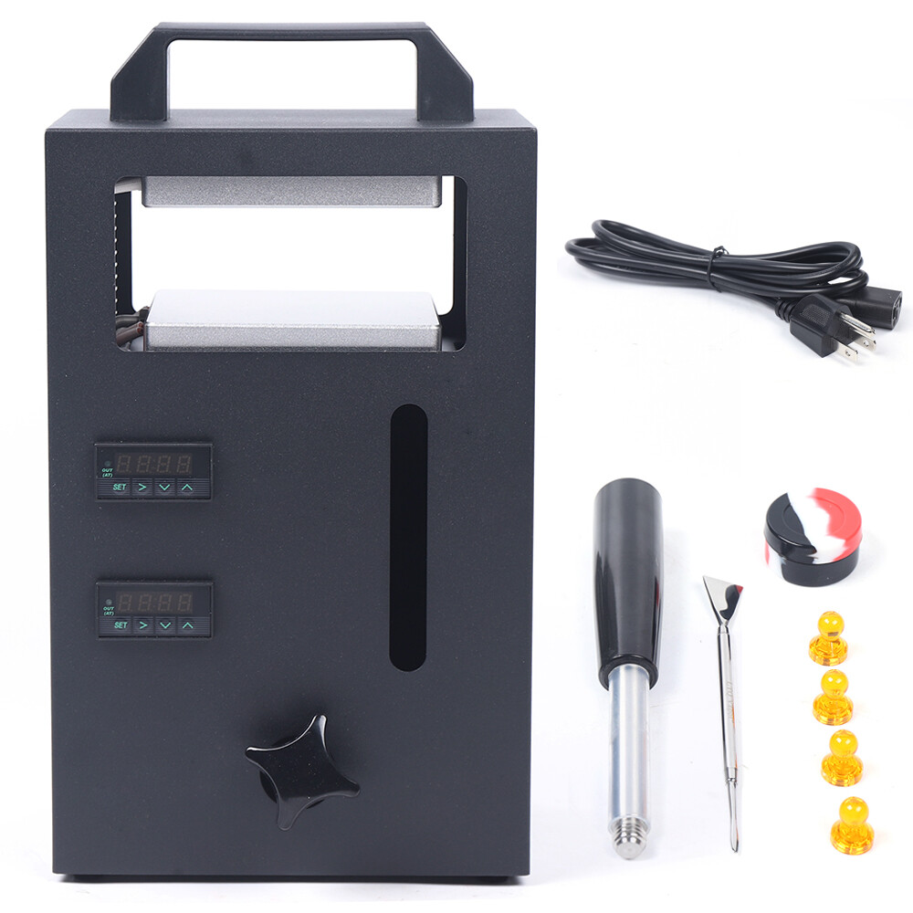 4 Ton Hydraulic Heat Press Machine with Dual 4.5"X4.7" Dab Heated Plates 200W