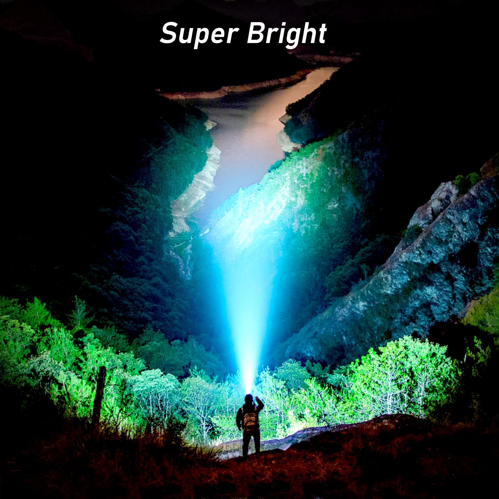 Led Headlamp Rechargeable, 2000l Super Bright Headlight Flashlight | 8 Modes