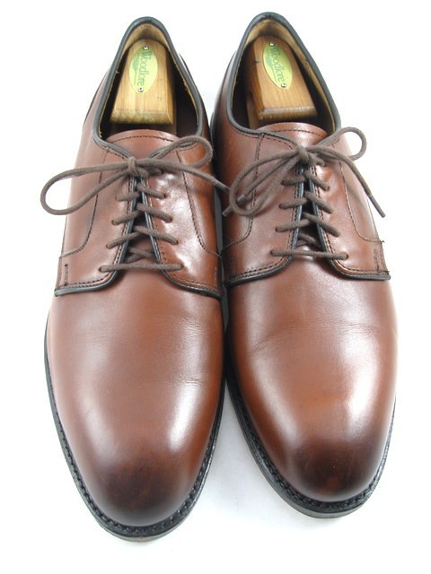 Allen Edmonds "WINDSOR" Leather Plain-toe Derby 9.5 E  Chili USA WORN ONCE(769N)