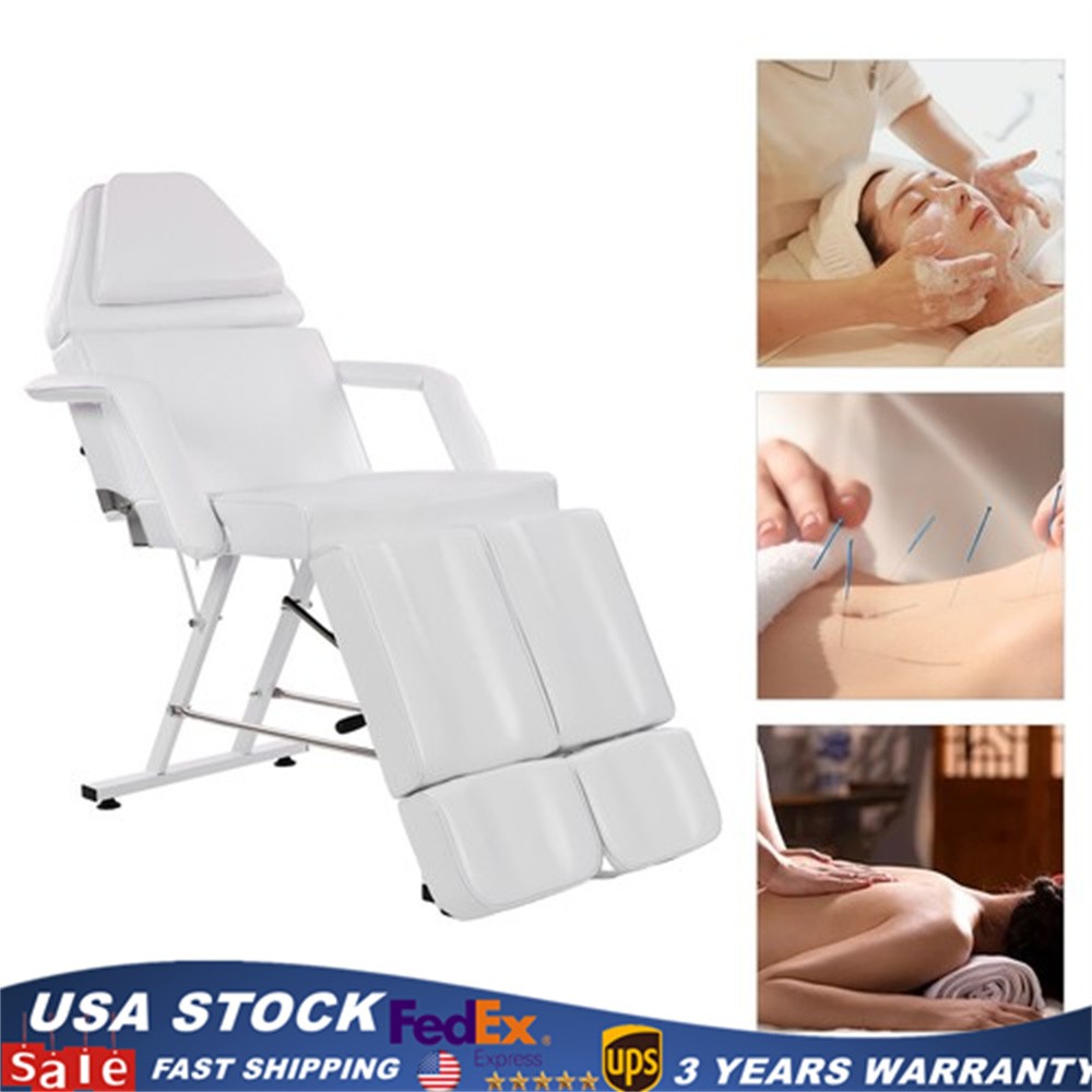 PVC Sponge 150kg Capacity Salon Chair 110°-180° Backrest Tilt Beauty Spa Chair
