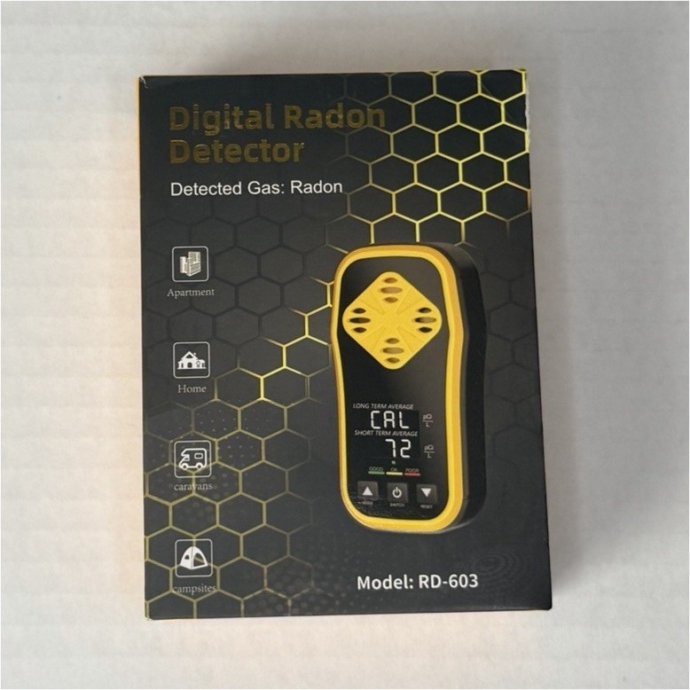 Digital Radon Detector RD-603 Portable Monitor w/ HD LCD Display Rechargeable