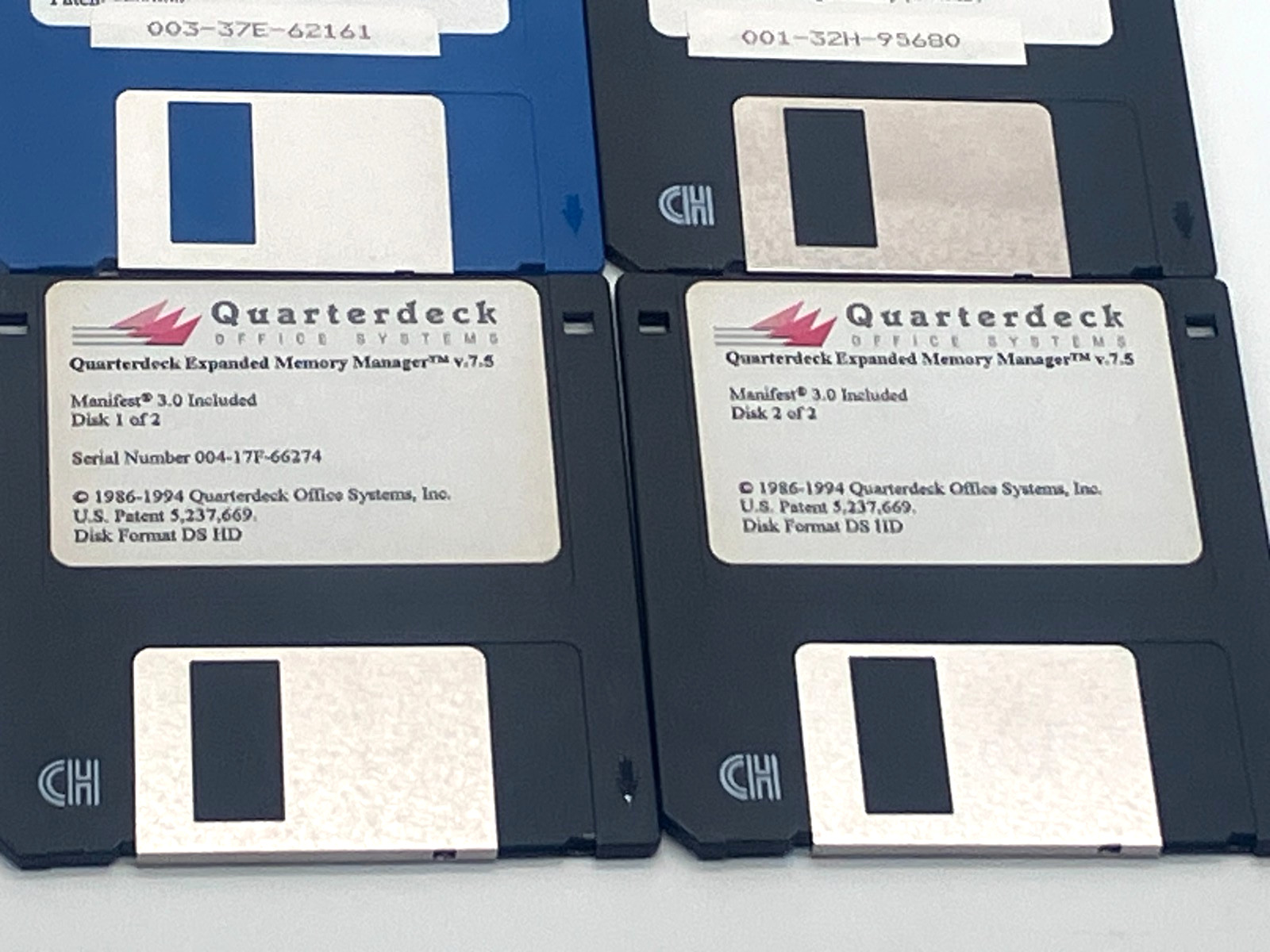 Quarterdeck Manifest Expanded Memory Manager Floppy Disks