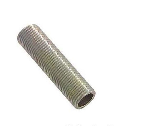 LOT OF 2:   NEW 4-1/2” All Thread Steel Lamp Pipe Nipples 1/4IPS (1/2" pipe)