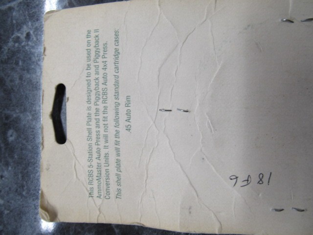 RCBS 5 Station Shell Plate #8