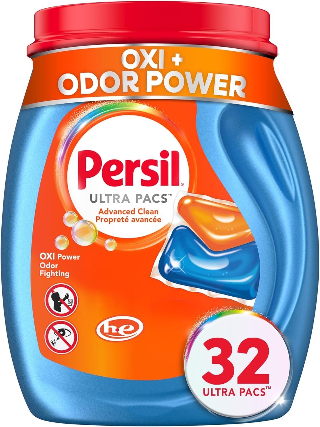 Ultra Pacs Advanced Clean Oxi+Odor Power Laundry Deternt