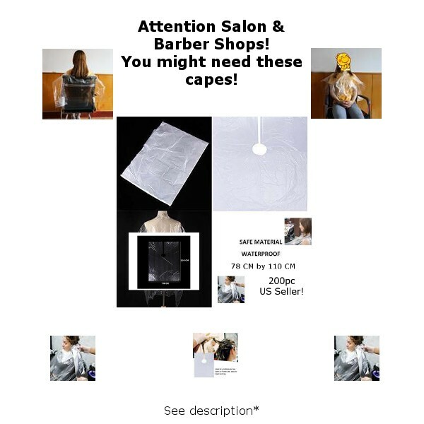 Disposable Hair Cutting Capes 200pcs Salon Home Barber  USA seller!
