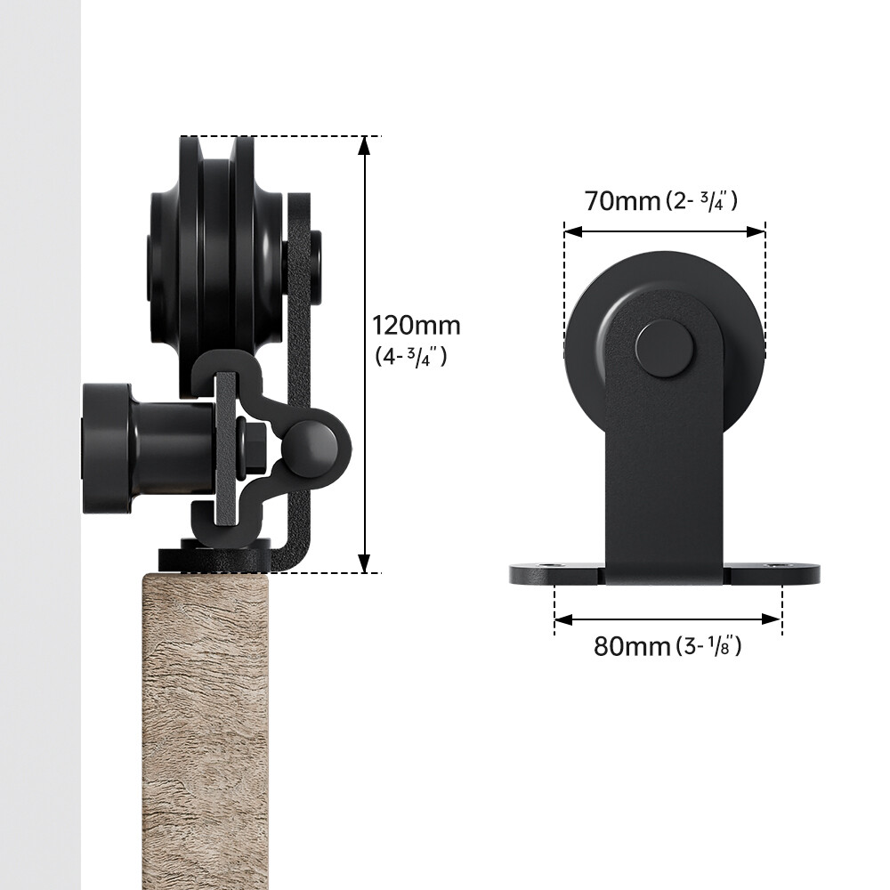 4FT-20FT Sliding Barn Door Hardware Track Single/Double Door &Adjustable Guide