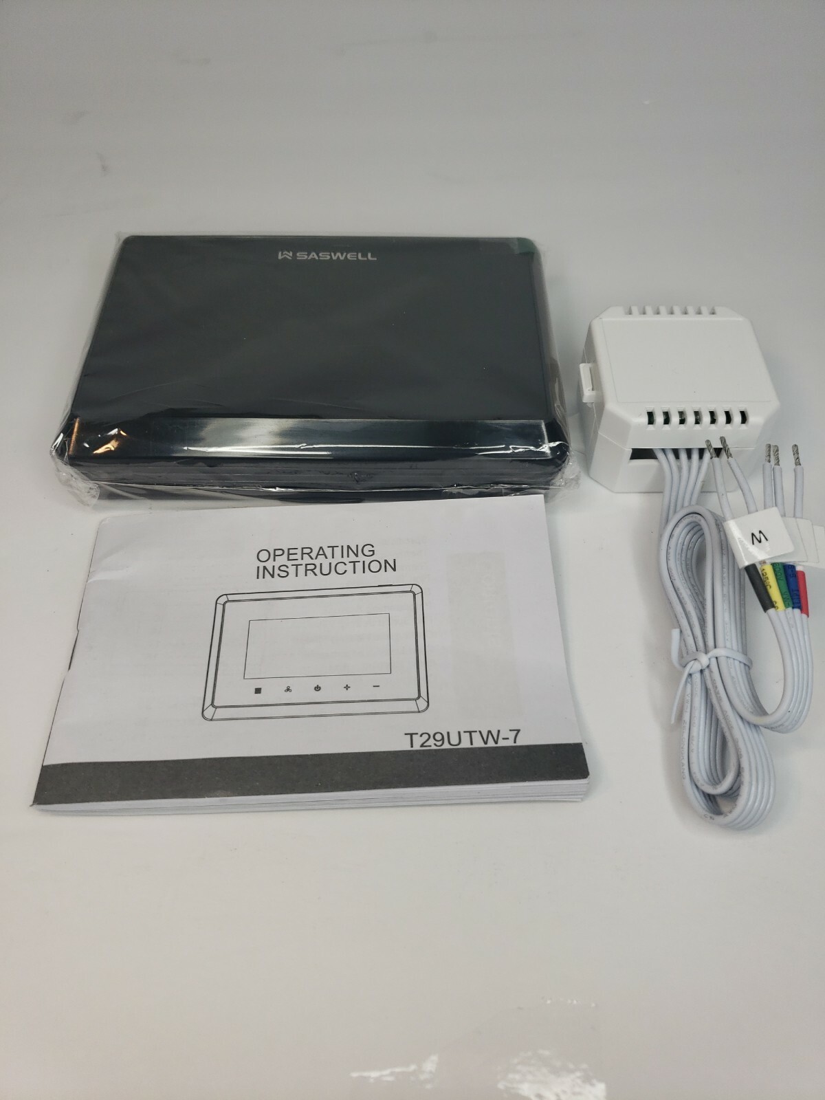 SASWELL T29UTW-7 Touchscreen 7-Day Programmable ‎3.6*5.31*1.08in, Black