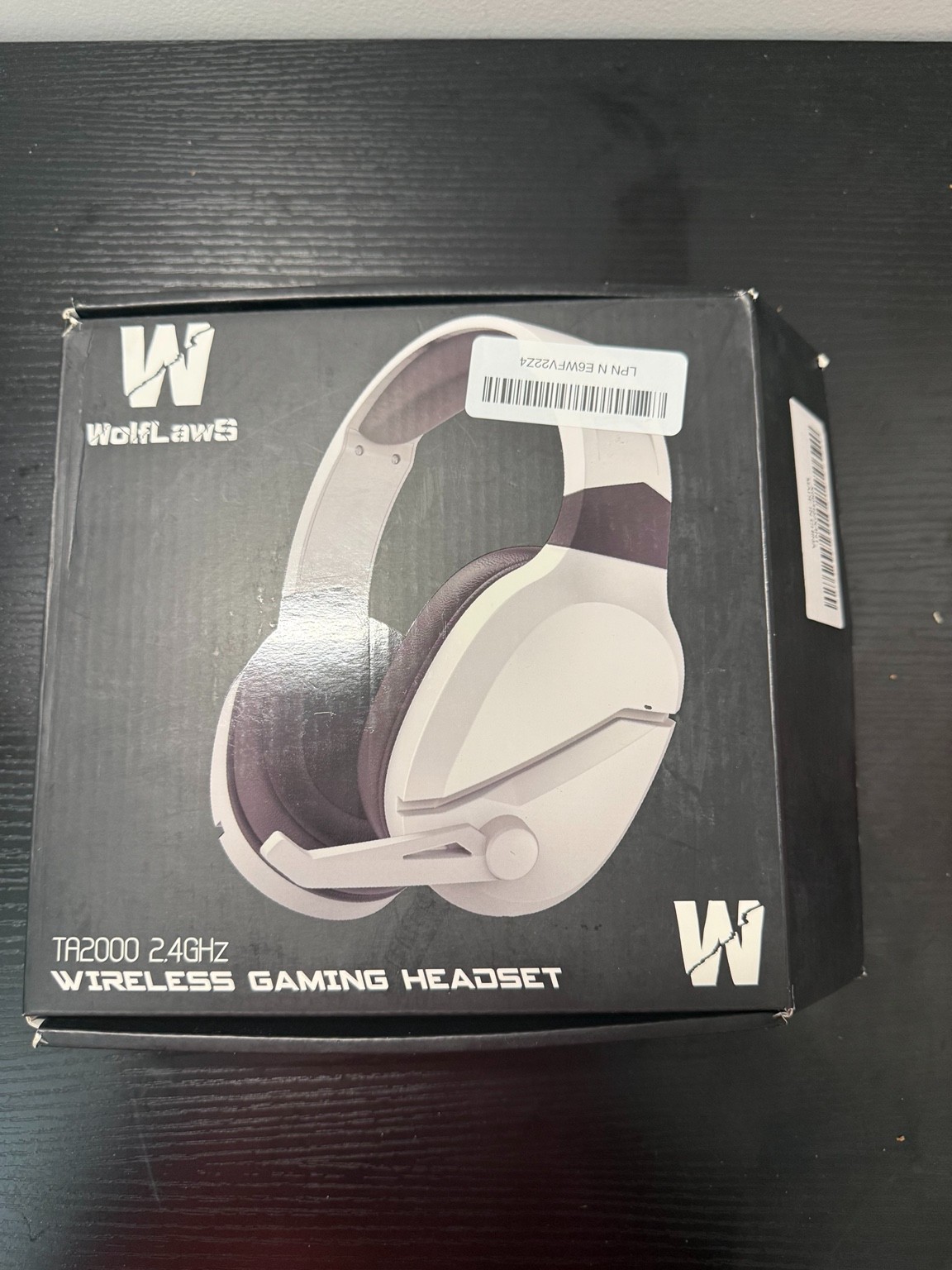 WolfLawS TA2000 2.4GHz Wireless Gaming Headset – White – Open Box