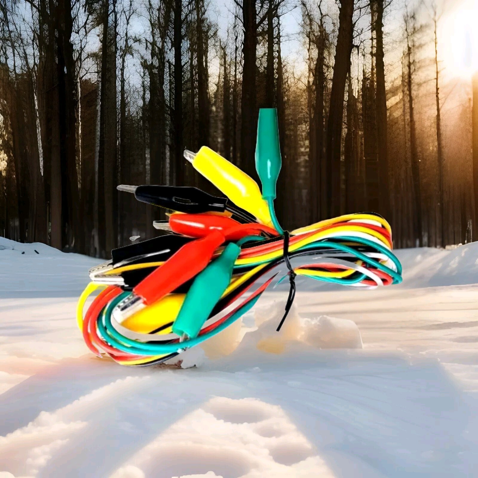 Cen-tech18"  low voltage multi-colored test leads with insulated double...
