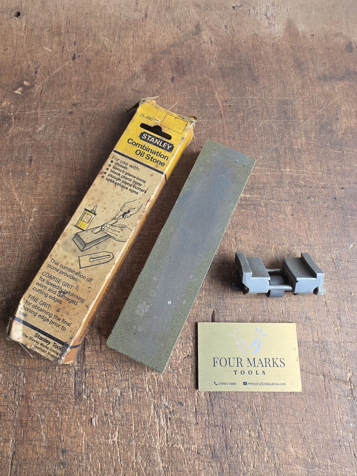 Original Eclipse No.36 Honing Guide And Stanley Combination Stone Woodworking