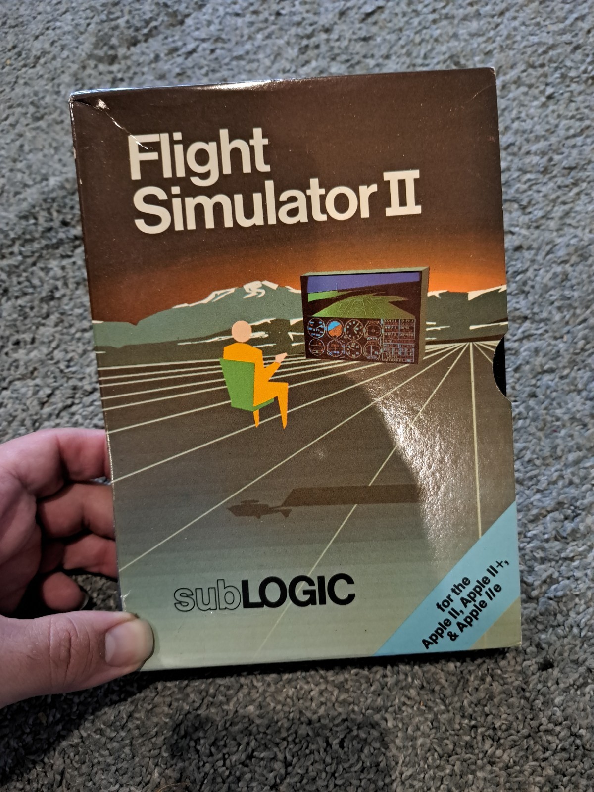 Vintage Flight Simulator II SubLogic for Apple II IIe II+ Software Computer Game