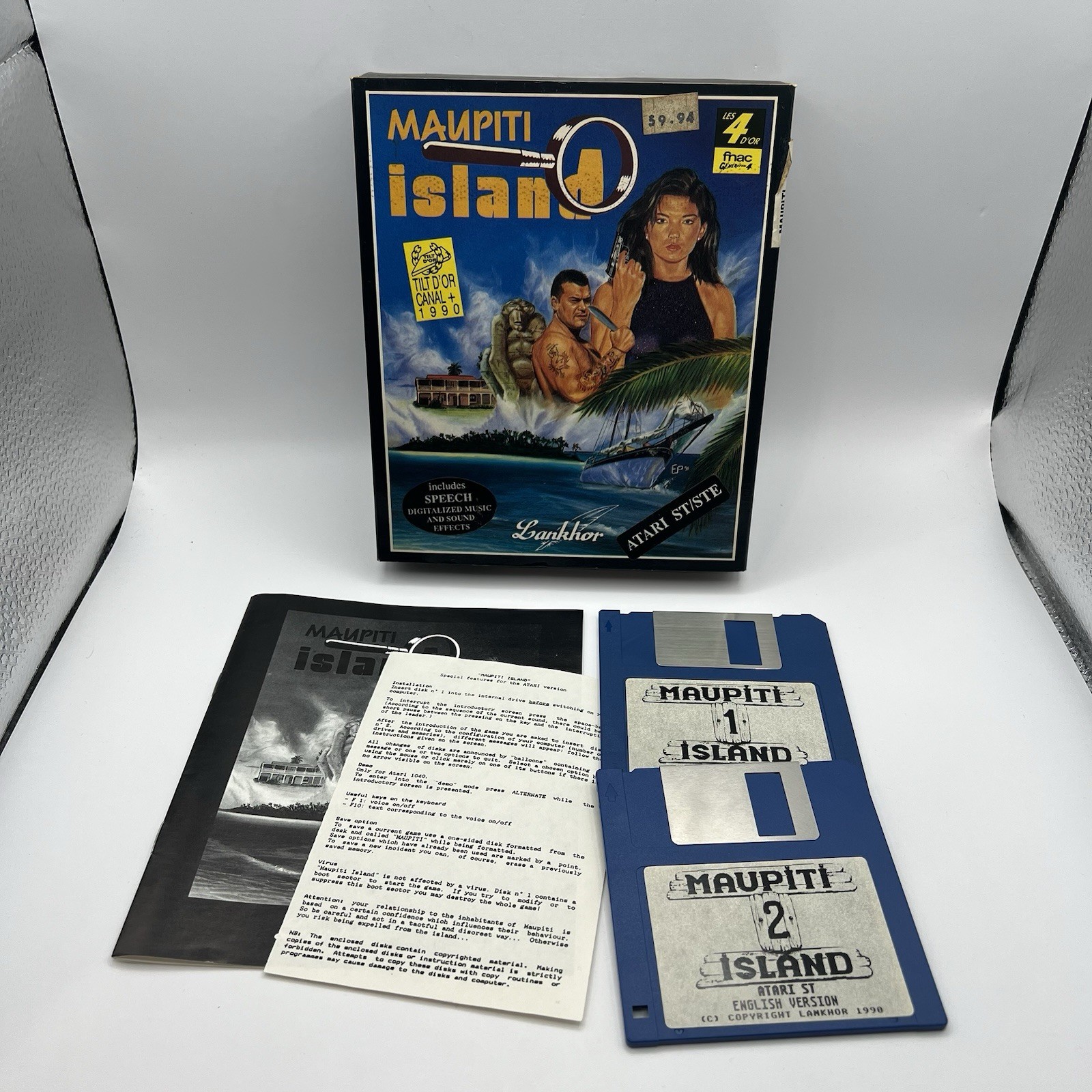 Atari ST Game - MAUPITI ISLAND ENGLISH VERSION FULLY COMPLETE  - BIG BOX RARE