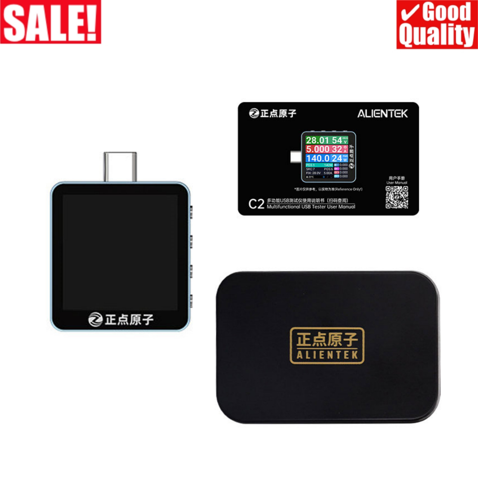 C2 USB Tester Digital Ammeter Voltmeter Charging Power Detector Battery Tester