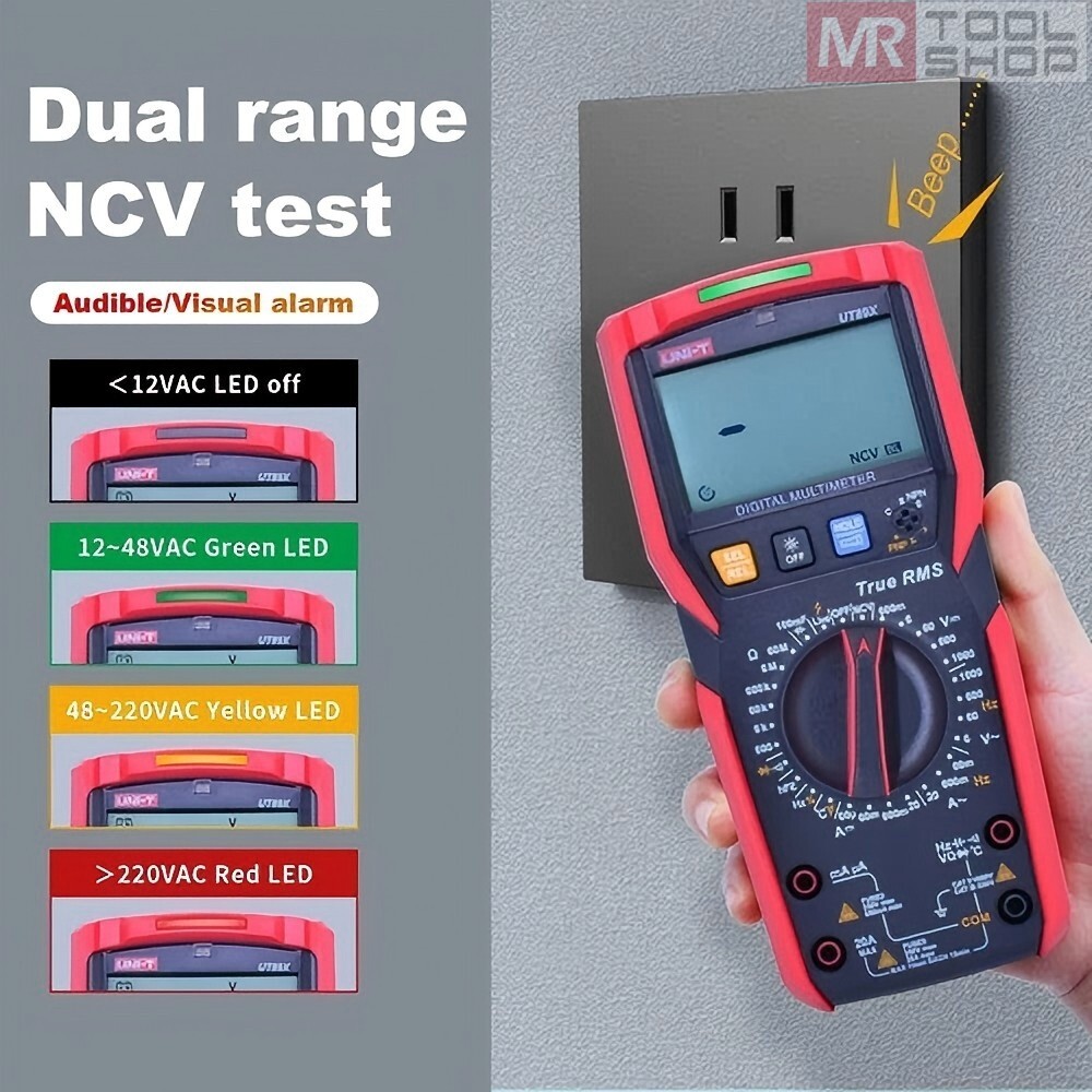UNI-T UT89X TRMS NCV Multimeter Digital Voltmeter Ammeter Transistor Live Wire M