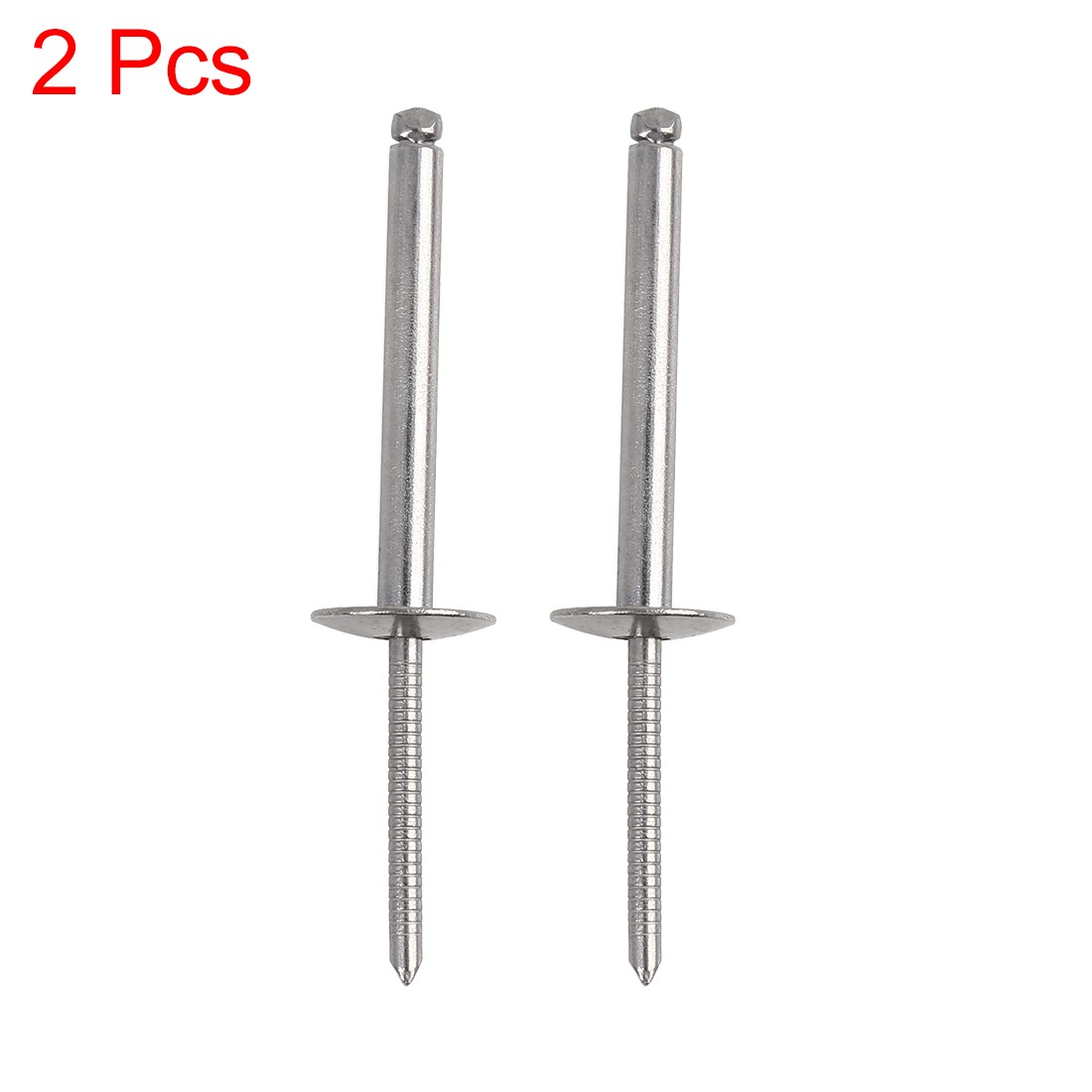 2pcs Car Aluminum Rivet Grip 4.8mm x 40mm Mandrel 2.8mm Dia. 304 Stainless Steel